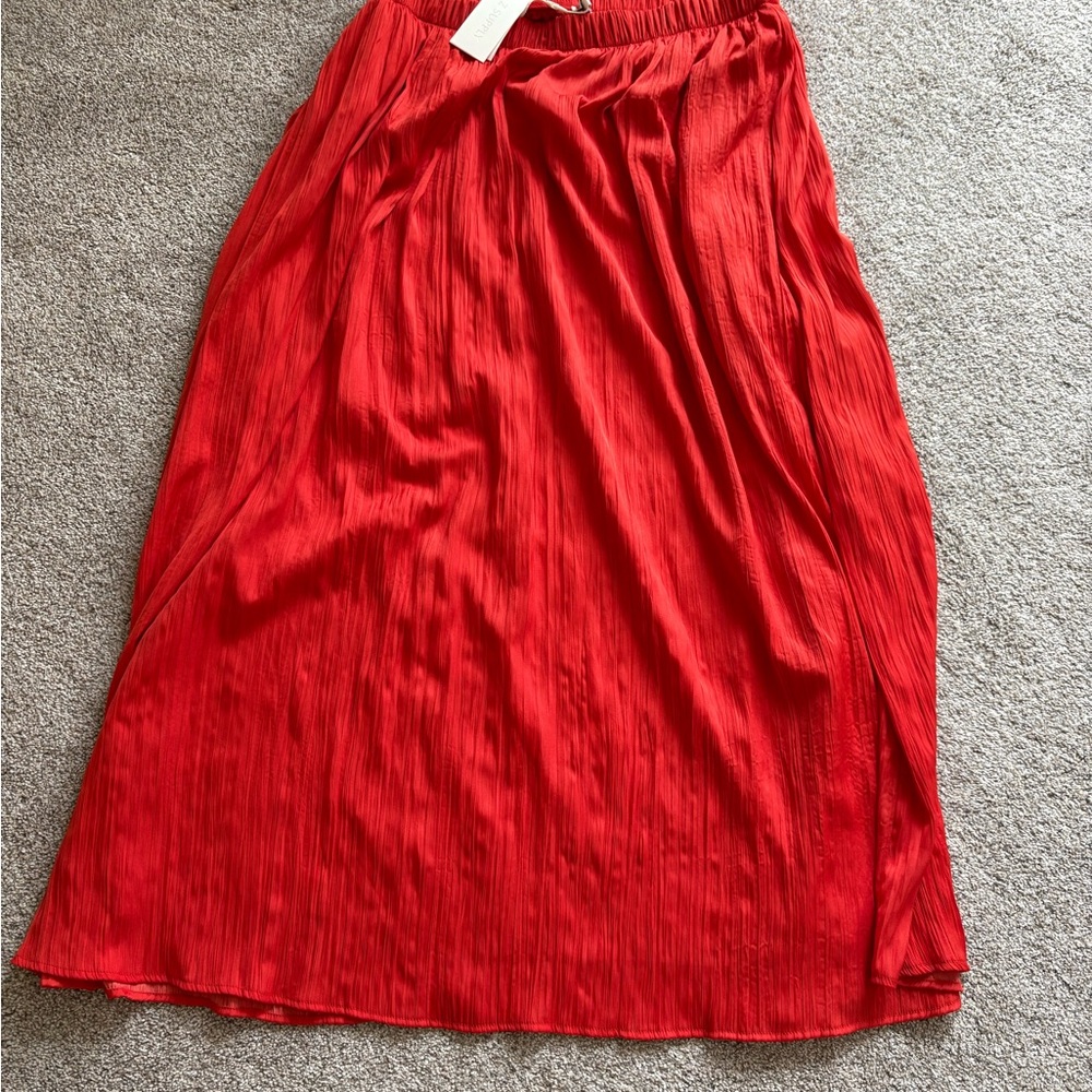 Z Supply Vibrant Red A-Line Skirt
